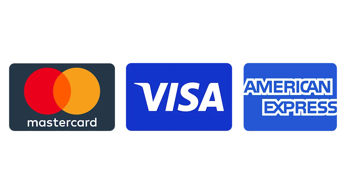 Visa, Mastercard, American Express