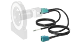 The coaxial cable with FAKRA plug ensures stable data transmission and enables a single-cable solution between the ace 2 GMSL camera and industrial PC thanks to Power over Cable.