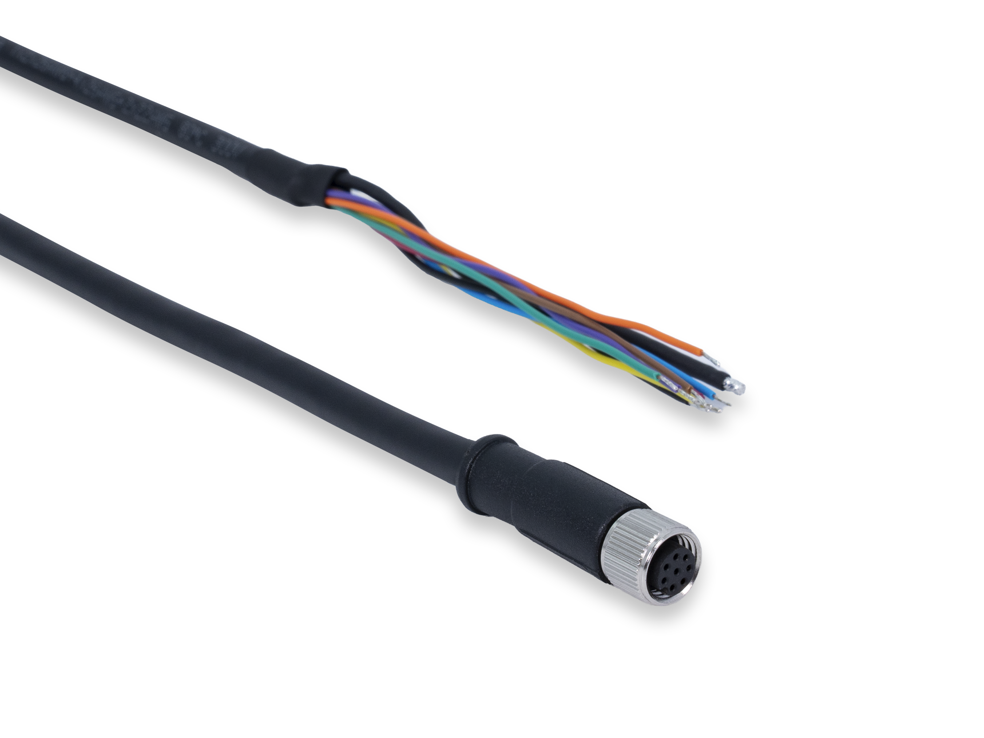  Power-I/O Cable, M8A, 8p, f, open , 2m 