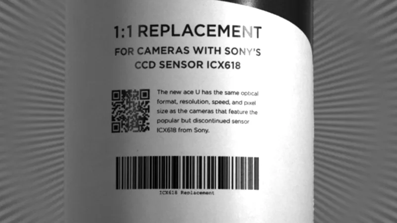 圖 1B：acA640-120gm 配備 Sony ICX618 CCD 感光元件