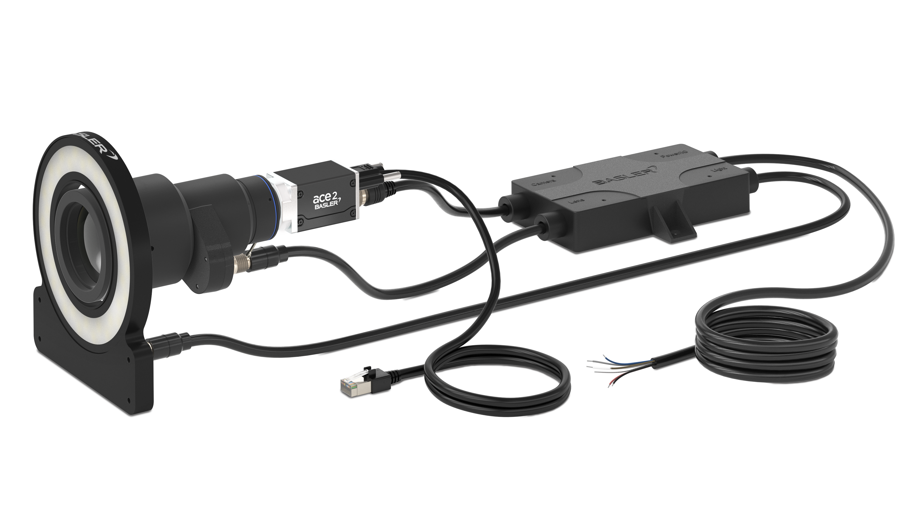 Vision System mit Objektiv- und Beleuchtungs-Steuerung über die Kamera im selben SDK.