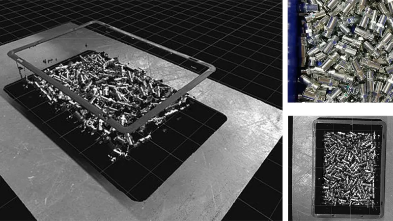 Point cloud example of shiny objects captured with Nak3D.