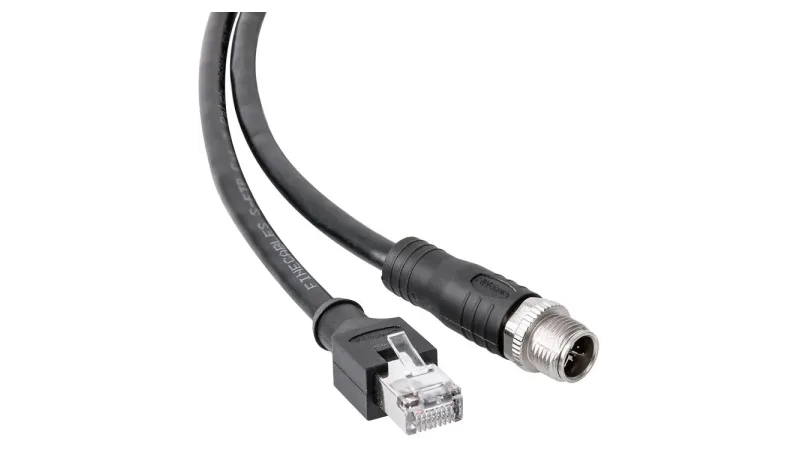  Cable GigE M12, M, 8P/RJ45, 10 m 