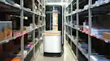 TORU receives pick orders via WLAN and travels independently to the relevant storage location
