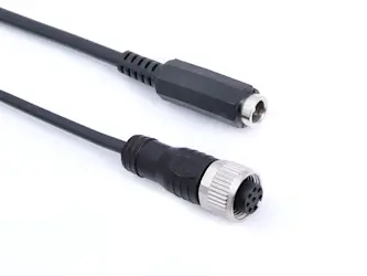  Power Cable, M12 A 8P Rec., DC 5.5/2.1mm 