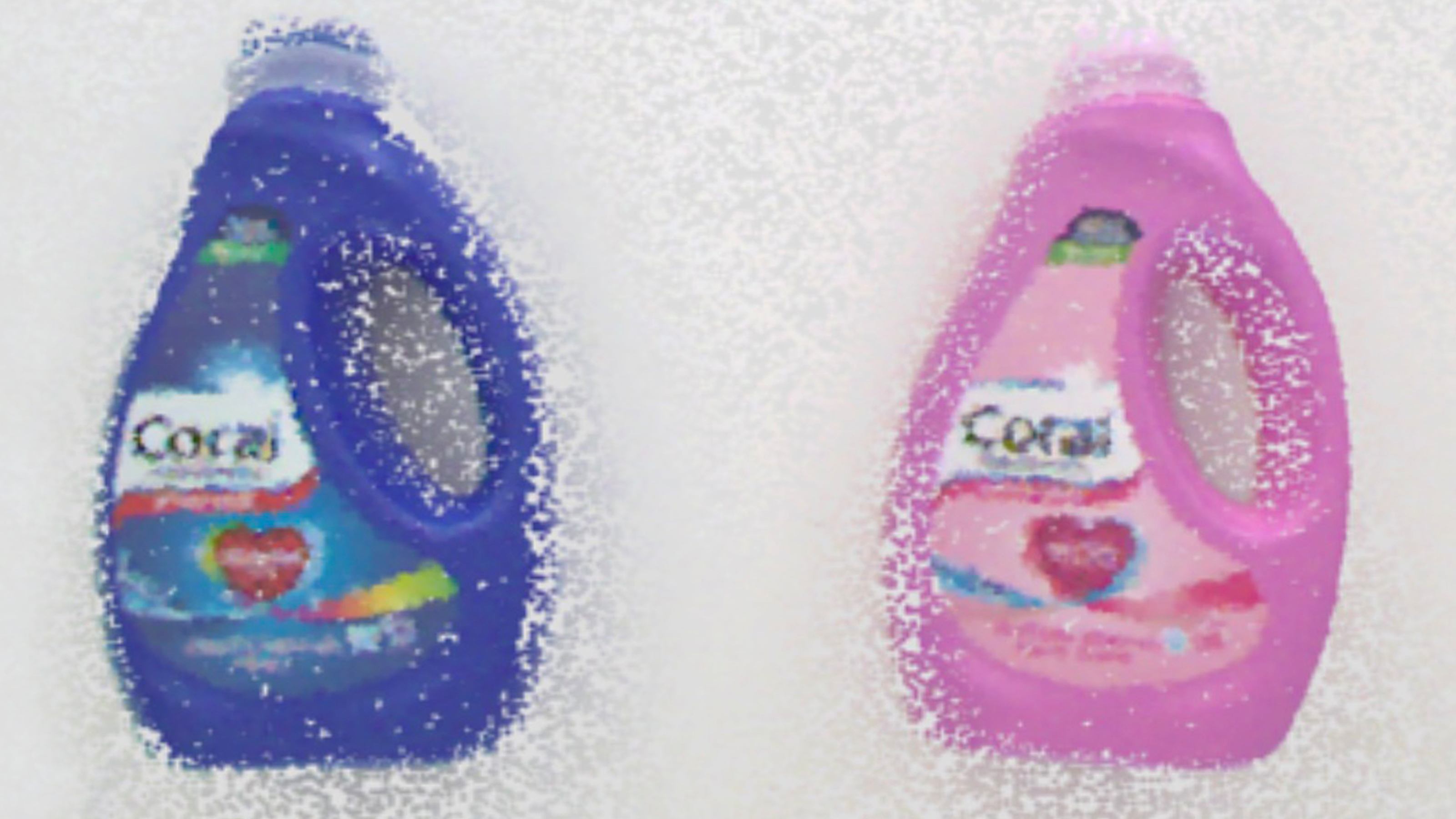 ポイントクラウドのカラー化の例：種類の異なる物体