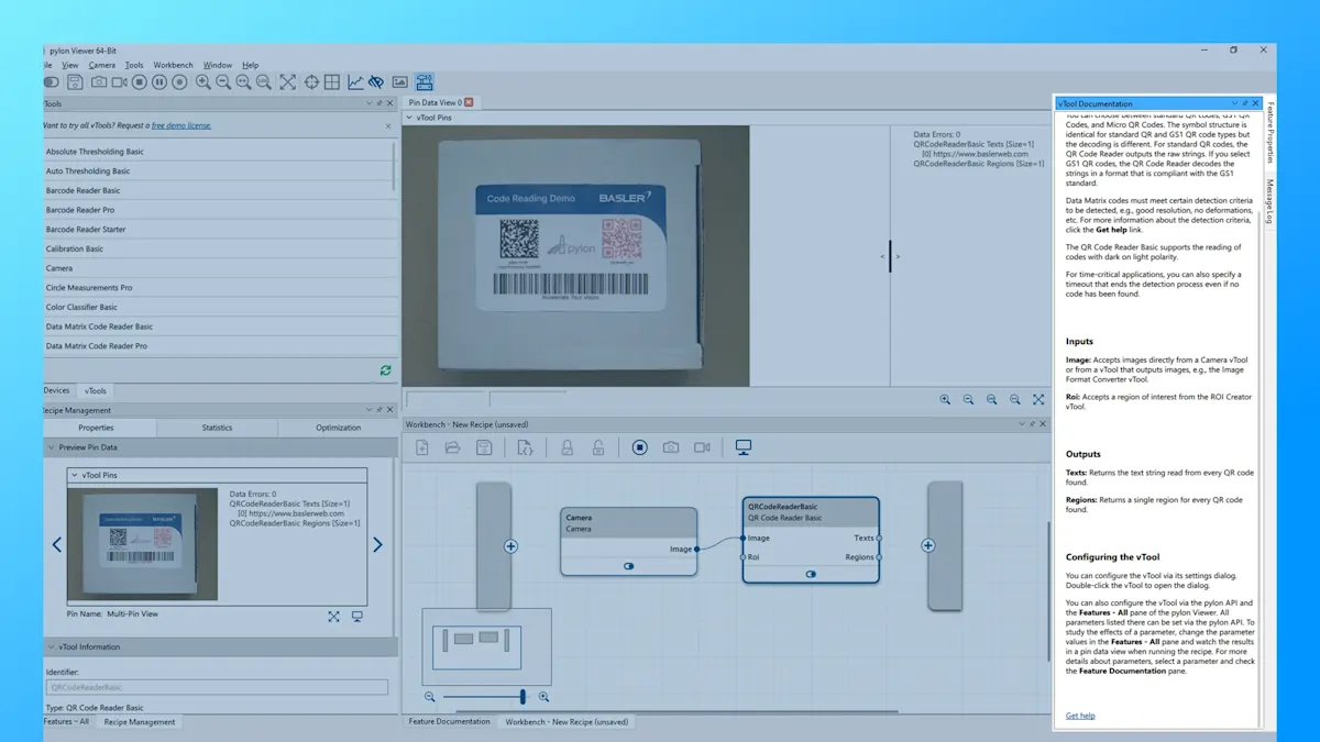 Documentation sur les produits Basler